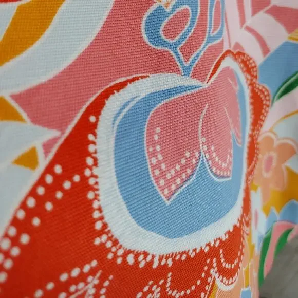 Talbots | GORGEOUS Colorful Canvas A-Line Skirt in Marvelous Floral - Picture 8 of 16